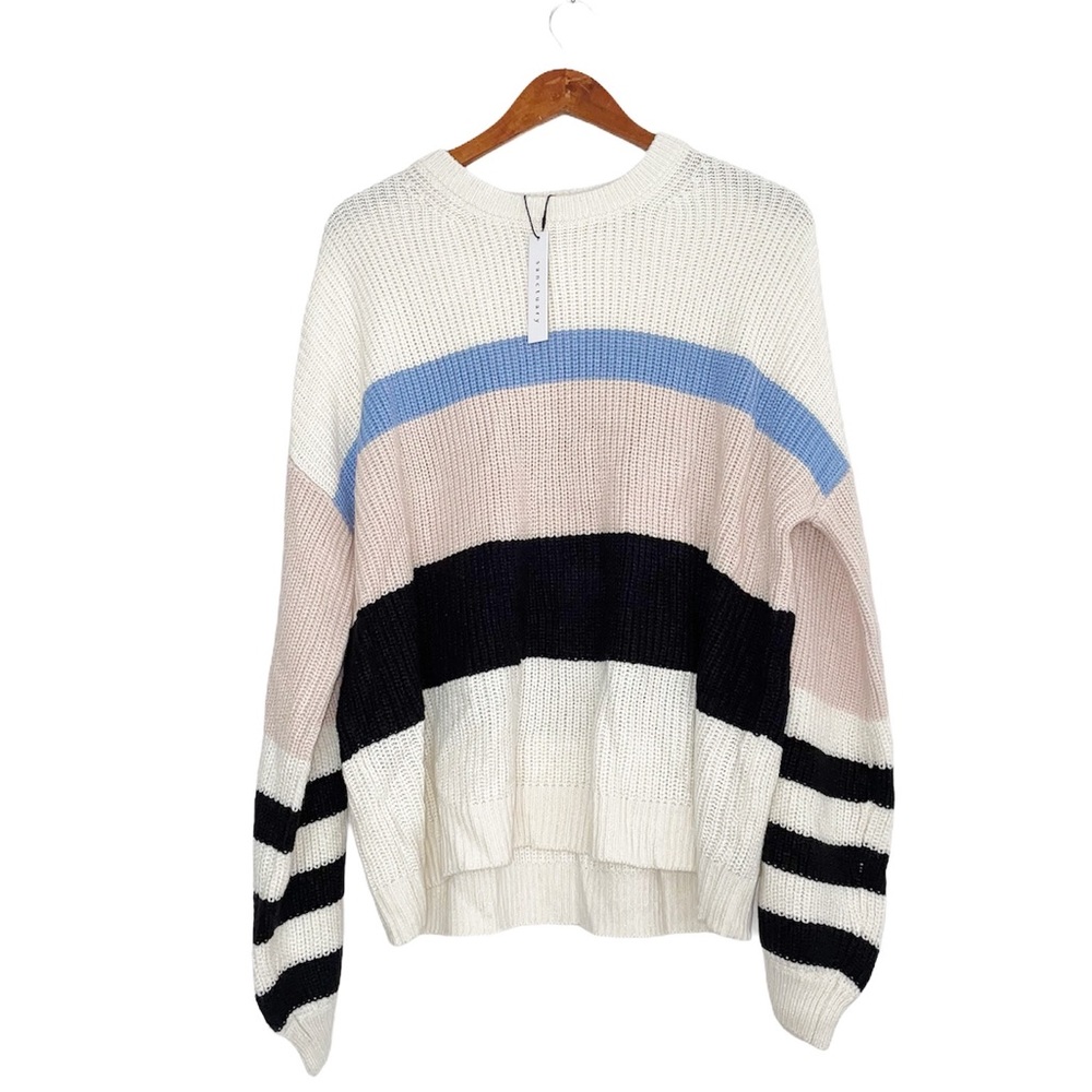 NWT Sanctuary X Anthropologie Multicolored Striped Sweater Large - Picture 3 of 6